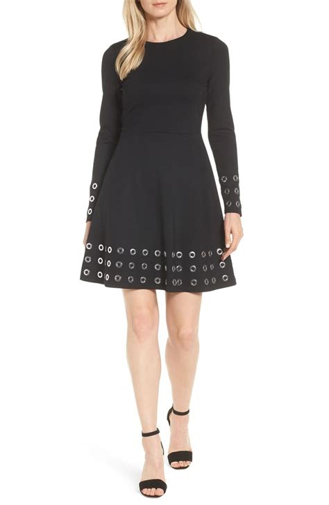 michael kors grommet trim fit & flare dress|MICHAEL Michael Kors Grommet Wrap Maxi Dress.